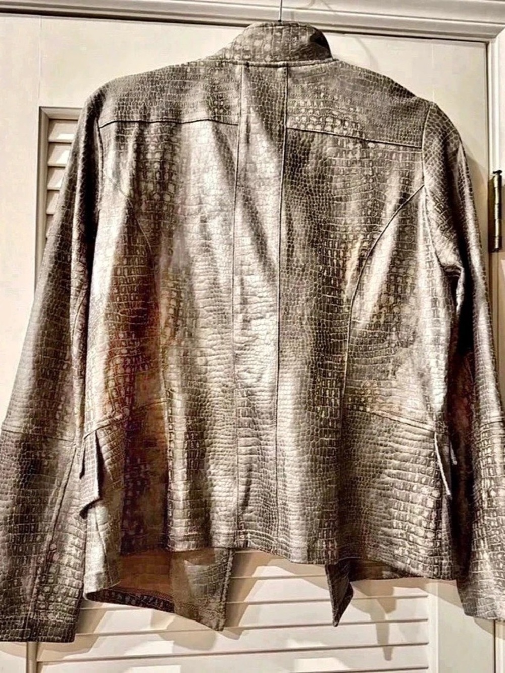 Clara Sunwoo Liquid Leather Textured Biker Jacket - NWOT - Picture 8 of 10